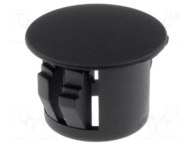 Stopper; H: 10.1mm; Flange dia: 14mm; Wall thick: 3.3mm; black FIX&FASTEN FIX-M11