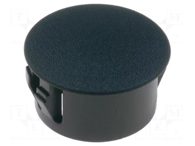 Stopper; H: 10.6mm; Flange dia: 18.7mm; Wall thick: 3.3mm; black FIX&FASTEN FIX-M16
