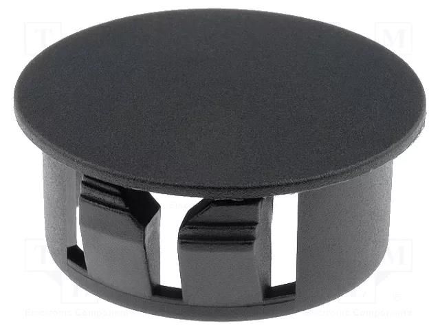 Stopper; H: 13.1mm; Flange dia: 32mm; Wall thick: 3.3mm; black FIX&FASTEN FIX-M28