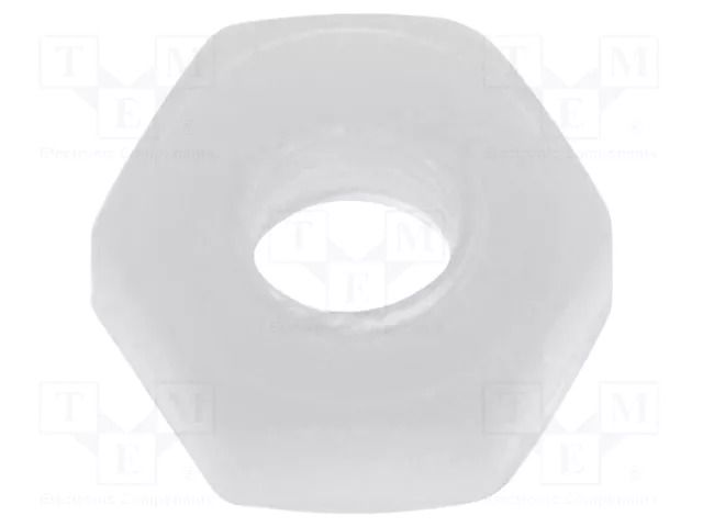 Nut; hexagonal; M3; polyamide; H: 2.7mm; 5.5mm FIX&FASTEN FIX-M3