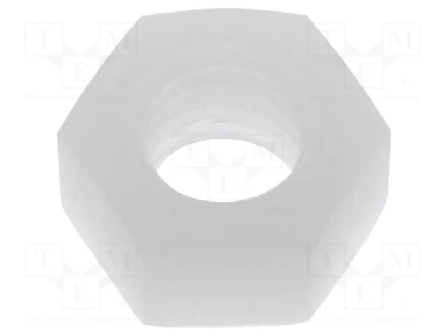 Nut; hexagonal; M5; polyamide; H: 4.4mm; 8mm FIX&FASTEN FIX-M5