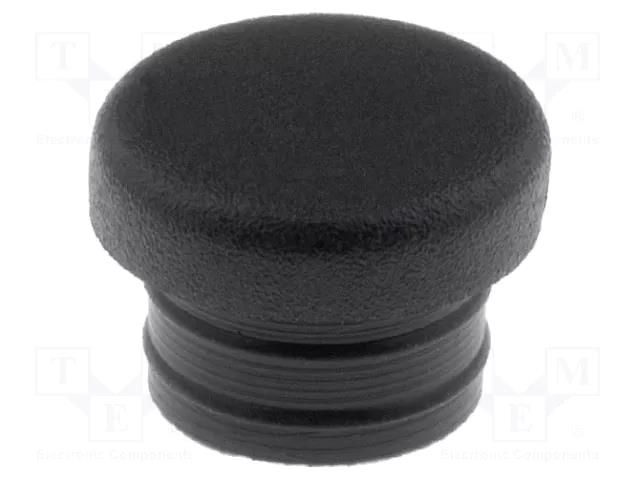 Stopper; H: 5.7mm; black; elastomer thermoplastic TPE; Dim: Ø8mm FIX&FASTEN FIX-MHD-6