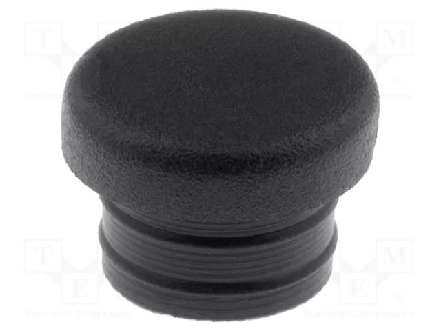 Stopper; H: 5.7mm; black; elastomer thermoplastic TPE; Dim: Ø8mm FIX&FASTEN FIX-MHD-6