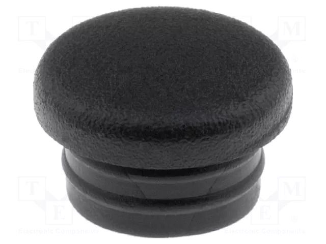 Stopper; H: 5.7mm; black; elastomer thermoplastic TPE; Dim: Ø9mm FIX&FASTEN FIX-MHD-7