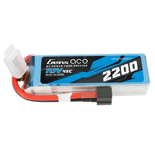 Battery Gens Ace Soaring 2200mAh 11.1V 45C 3S1P, Gens ace GEA22003S45T3