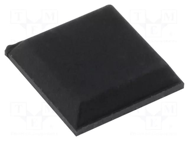 Self-adhesive foot; black; rubber; A: 10.5mm; B: 8.6mm; C: 2.5mm FIX&FASTEN FIX-SF-007