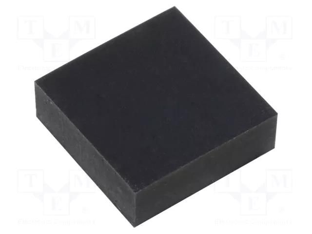 Self-adhesive foot; black; rubber; Y: 10mm; X: 10mm; Z: 3.5mm FIX&FASTEN FIX-SF-101035