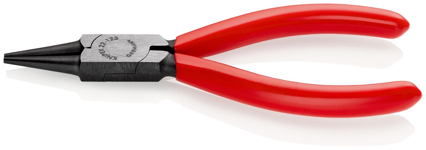 KNIPEX 22 01 125 Round Nose Pliers plastic coated black atramentized 125 mm 22 01 125 4003773033899