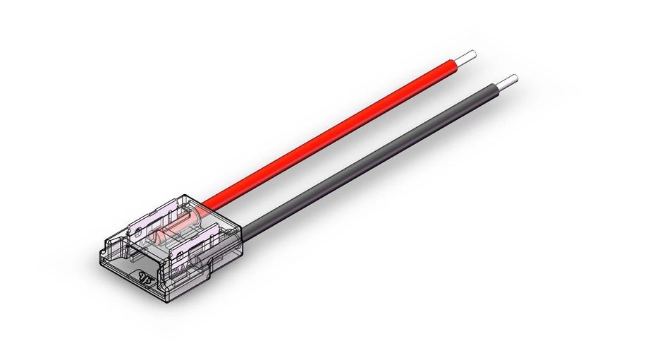 Fast Connector 3rd Gen. SMD/COB 2pin 10mm 6A PCB-wire 15cm PRIME (10 pcs.) 220454 5905378220454