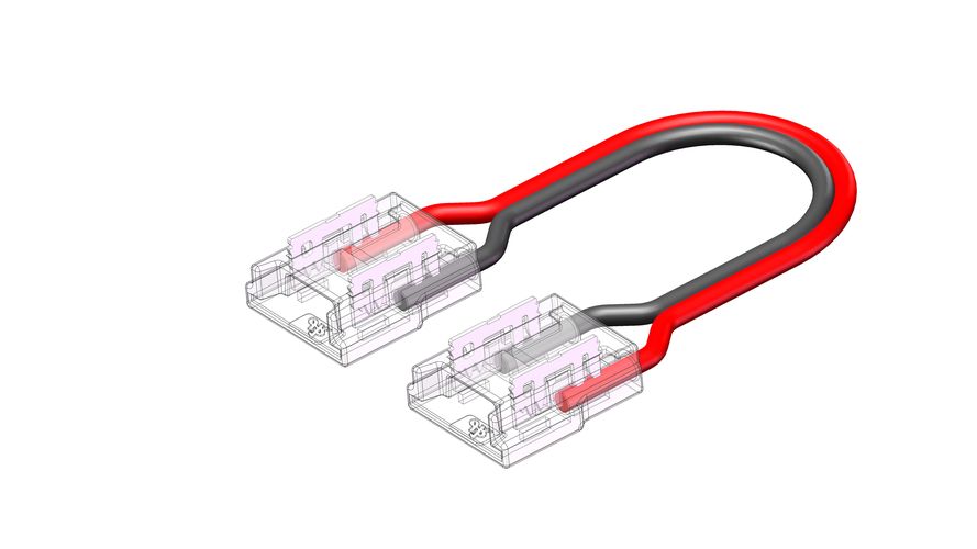 Connector for LED strips Fast Connector 3gen. SMD/COB 2pin 10mm 6A PCB-wire 15cm-PCB PRIME (10 pcs.) 220461 5905378220461