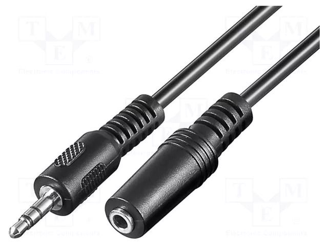 Cable; Jack 3.5mm 3pin plug,Jack 3.5mm socket; 10m GOOBAY CABLE-403/3.5-10