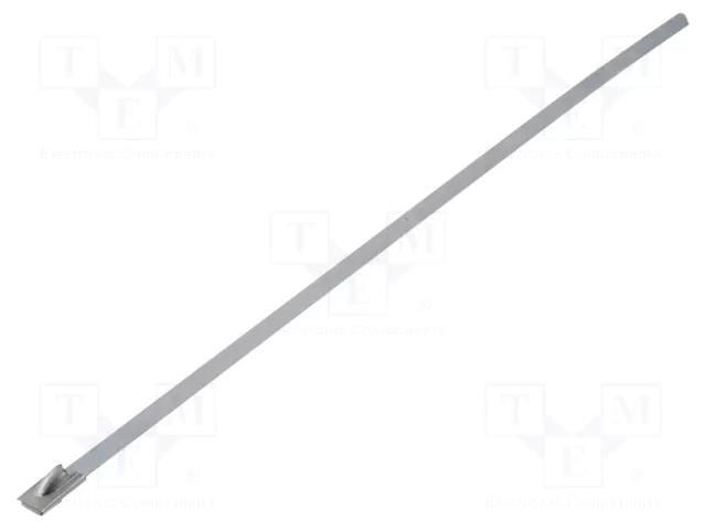 Cable tie; L: 200mm; W: 4.5mm; stainless steel; steel; Ømax: 50mm FIX&FASTEN FIX-STB-200S