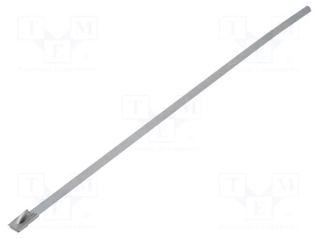 Cable tie; L: 200mm; W: 4.5mm; stainless steel; steel; Ømax: 50mm FIX&FASTEN FIX-STB-200S