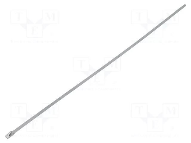 Cable tie; L: 360mm; W: 4.5mm; stainless steel; steel; Ømax: 102mm FIX&FASTEN FIX-STB-360S