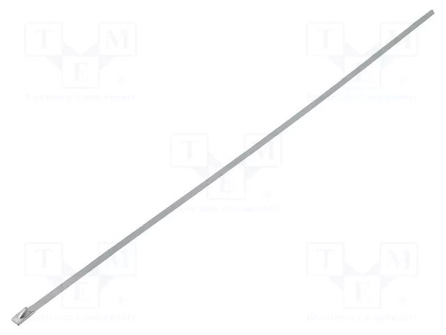 Cable tie; L: 360mm; W: 4.5mm; stainless steel; steel; Ømax: 102mm FIX&FASTEN FIX-STB-360S