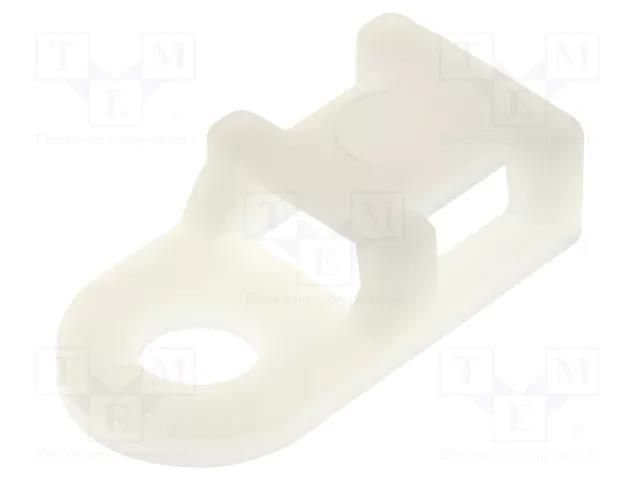Holder; screw; polyamide; natural; Tie width: 4.95mm; Ht: 4.95mm FIX&FASTEN FIX-TH-4
