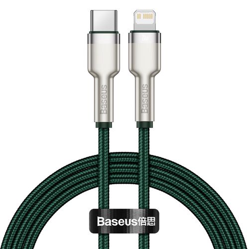 USB-C cable for Lightning Baseus Cafule, PD, 20W, 1m (green), Baseus CATLJK-A06