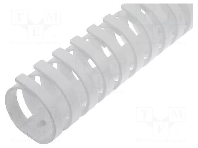 Wiring duct; white; polypropylene; UL94V-0; L: 0.5m; flexible HELLERMANNTYTON FLEX30SK