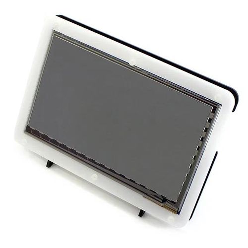 Case for Raspberry Pi LCD HDMI screen TFT 7" - black and white - Waveshare 11301 WSR-05843 5904422371654