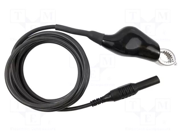 Ground/earth cable; 48VDC; 1A; banana plug 4mm,crocodile clip CLIFF CIH22105