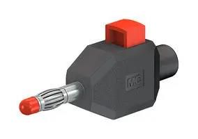 PLUG, SPRING LOADED, 4MM, BLACK, PK2 KLS4 SCHWARZ