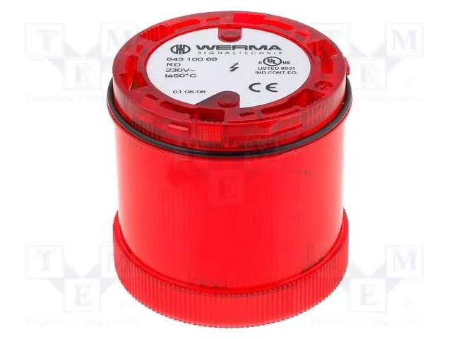 Module: light signaller; red; xenon arc lamp; 230VAC; IP65 WERMA WER-64310068