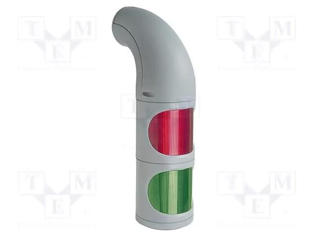 Signalling column; red/green; LED; 24VDC; IP65; 136x85x309mm; 894 WERMA WER-89406055