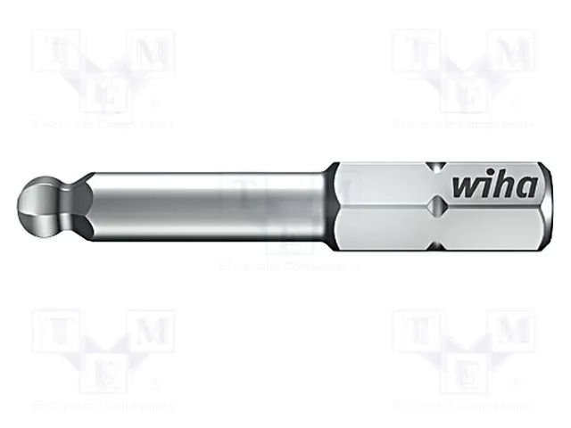 Screwdriver bit; hex key,spherical; HEX 5mm; 1/4"; STANDARD WIHA WIHA.01739