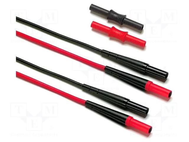 Test leads; Inom: 10A; red and black; Insulation: silicone FLUKE FLK-TL221