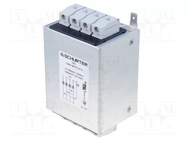 Filter: anti-interference; three-phase; 480VAC; 20A; 61x75x48mm SCHURTER FMAD-MRYB-2010