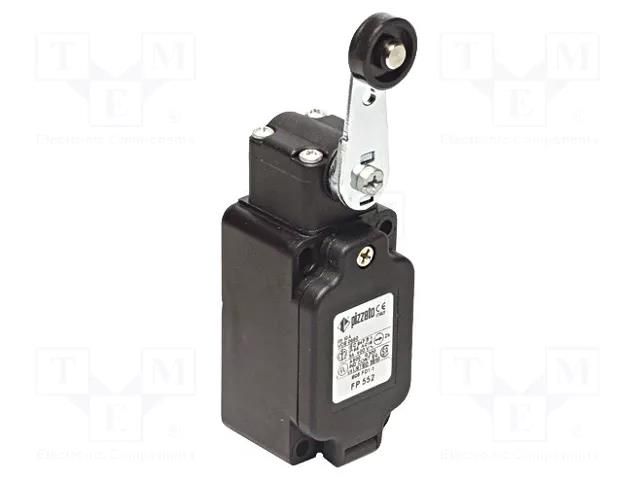 Limit switch; lever R 49mm, plastic roller Ø20mm; NO + NC; 10A PIZZATO ELETTRICA FP552