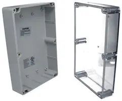 ENCLOSURE, WALL MOUNT, PC, GREY/CLEAR PN-1329-AC