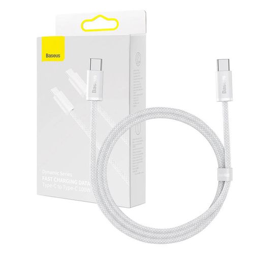 Cable USB-C to USB-C Baseus, 100W, 1m (white), Baseus CALD000202