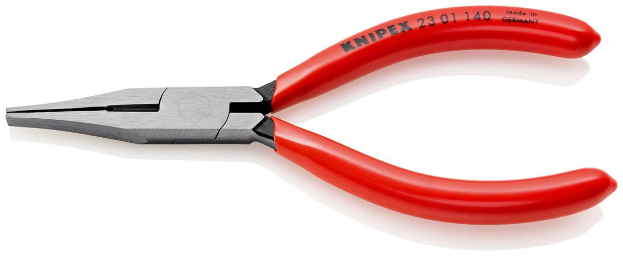 KNIPEX 23 01 140 Flat Nose Pliers with cutting edges (Precision Mechanics Pliers) plastic coated 140 mm 23 01 140 4003773041290