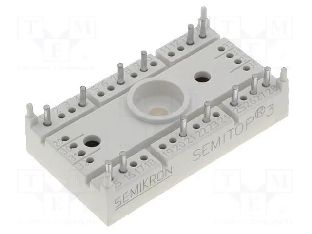 Module: thyristor; opposing x3; 1.6kV; 47A; T13; SEMITOP3; screw SEMIKRON DANFOSS SK45UT16