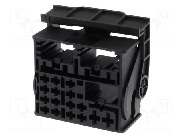 Connector housing; plug; Quadlock; PIN: 52; VW 2011->; black 4CARMEDIA 800011