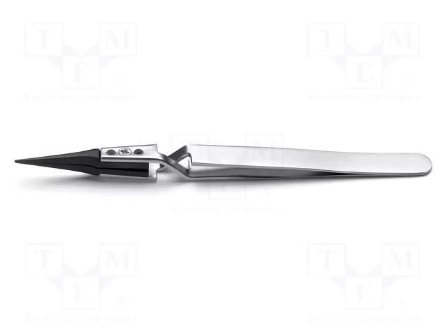 Tweezers; strong construction,replaceable tips; Blades: narrow IDEAL-TEK IDL-5XCFR.SA