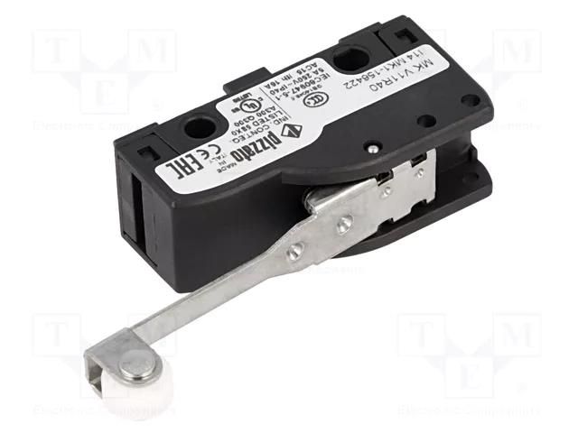 Microswitch SNAP ACTION; 6A/250VAC; 5A/24VDC; SPDT; ON-(ON); MK PIZZATO ELETTRICA MKV11R40