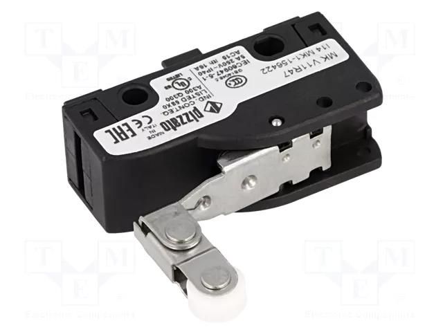 Microswitch SNAP ACTION; 6A/250VAC; 5A/24VDC; SPDT; ON-(ON); MK PIZZATO ELETTRICA MKV11R47