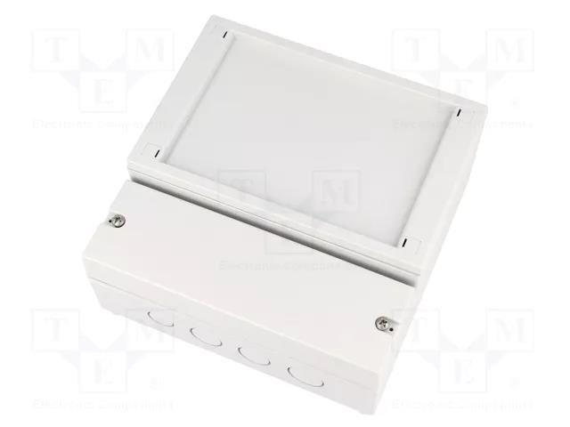 Enclosure: wall mounting; X: 166mm; Y: 161mm; Z: 72.5mm; ABS; grey BOPLA RCP160F