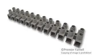 TERMINAL BLOCK, BARRIER, 12POS, 12AWG CTSN634/12W