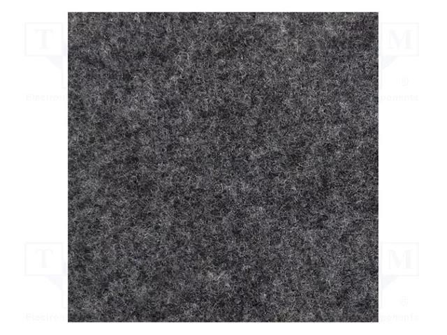 Upholstery cloth; Dim: 1500x700mm; Thk: 3mm; grey melange BASSER MAT.10.04