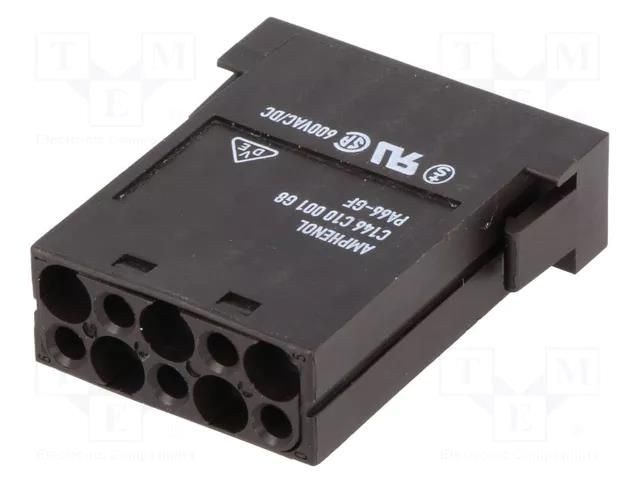 Connector: HDC; module; female; 400V; PIN: 10; w/o contacts AMPHENOL C146-C10001-G8