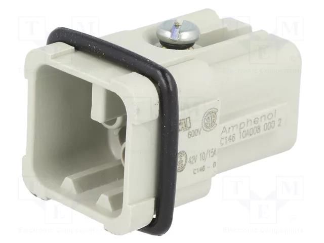 Connector: HDC; contact insert; male; 42V; PIN: 8; size A3 AMPHENOL C146-10A0080002