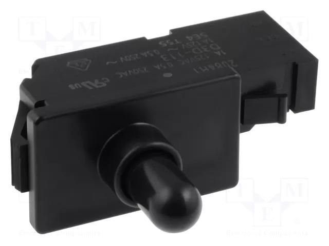 Switch: door; Pos: 2; SPDT; 0.5A/250VAC; black; Leads: spring clamps OMRON Electronic Components D3D-113