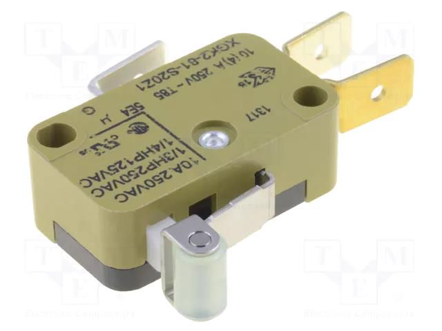 Microswitch SNAP ACTION; 12A/250VAC; with lever (with roller) SAIA-BURGESS XGK2-81-S20Z1