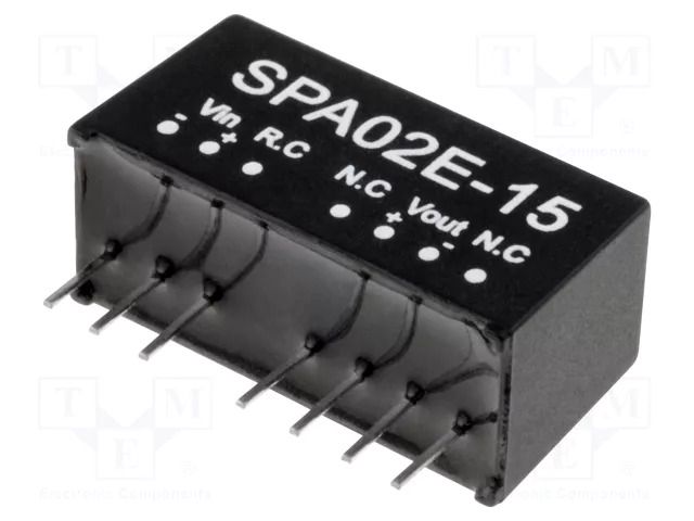 Converter: DC/DC; 1.8W; Uin: 4.5÷9VDC; Uout: 15VDC; Iout: 133.33mA MEAN WELL SPA02E-15