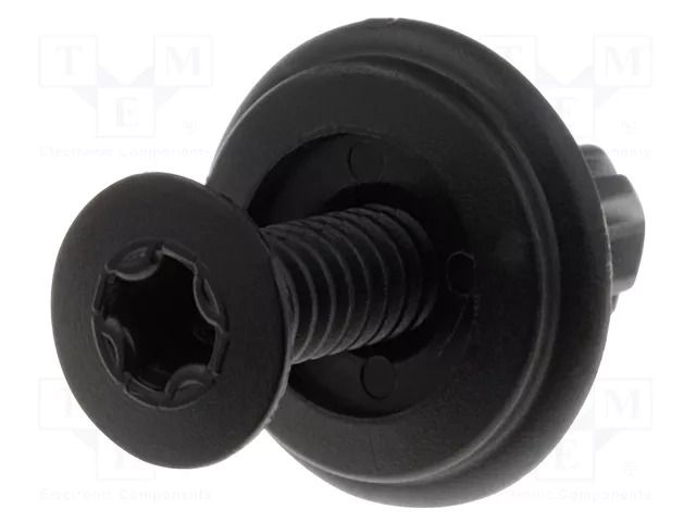 Rivet; polyamide; black; dismountable,screw-in; Ømount.hole: 6mm KSS WIRING SR-611
