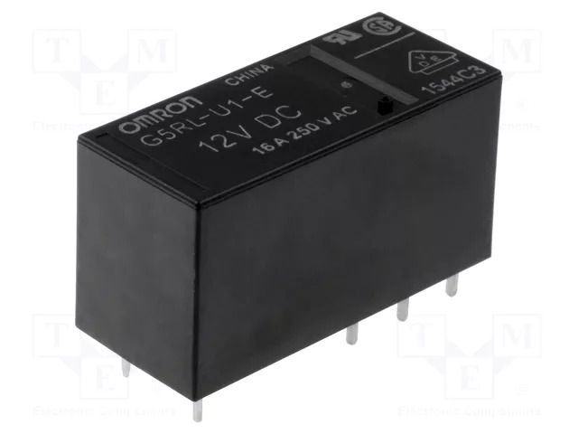 Relay: electromagnetic; SPST; Ucoil: 5VDC; Icontacts max: 16A; PCB OMRON Electronic Components G5RL-U1A-E-5DC