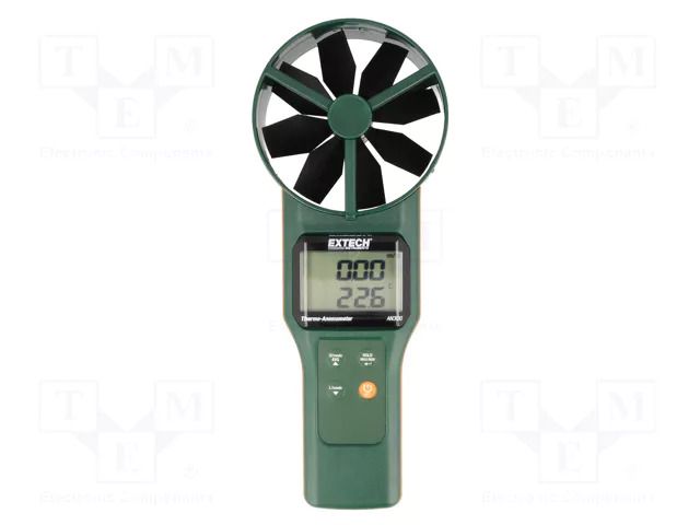 Thermoanemometer; LCD; (4000); Vel.measur.resol: 0.01m/s EXTECH AN300-NIST